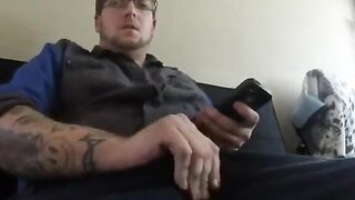 Str8 daddy taking care of his fat cock