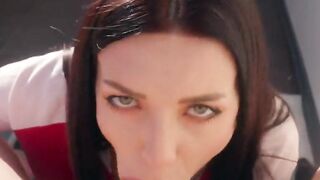 Mouth full of cum that's what she loves 2