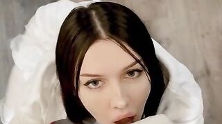 Russian girl sucks her stepbrother into porn