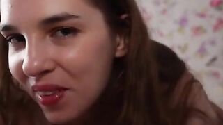 Russian girl fucks with a guy after meeting
