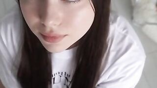 The guy fucked the pussy of a Russian girl after a blowjob