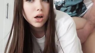 The guy fucked the pussy of a Russian girl after a blowjob