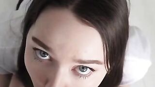 The guy fucked the pussy of a Russian girl after a blowjob