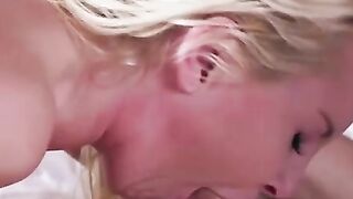 Charming blonde cleverly seduced her friend