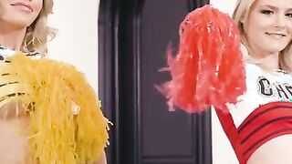 Deadpool bangs blonde on camera in different poses
