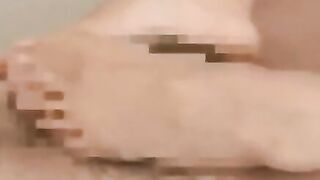 Japanese busty nurse with lovely feet helps her patient to cum