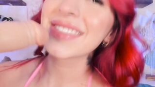 Hot Redhead Tattooed Babe Fucking With Her Pussy