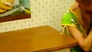 Blonde Girl Fucked At Kitchen Table 2