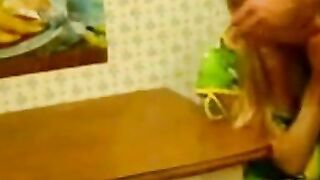 Blonde Girl Fucked At Kitchen Table 2