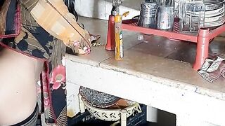 Indian Maid Fucked By House Owner In Kitchen, hindi Anal sex viral video