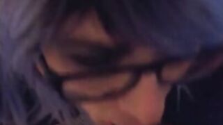 BBC cums in mouth of white sissy fag