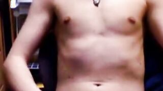College pup celebrates end of Finals with strip, jerk, & cum
