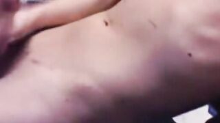 College pup celebrates end of Finals with strip, jerk, & cum