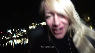 DTFdating - INCREDIBLE INKED BLONDE TAKES LONG PENIS INTO pov