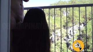 Pinay Wild Amateur Sex on Hotel Room Balcony