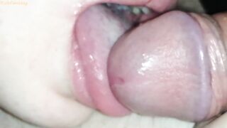 Gentle slow Oral Sex close up