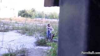 bbw masturbating inside a outdoors place