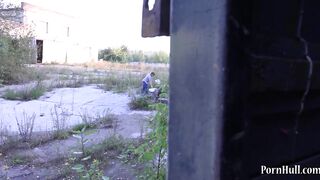 bbw masturbating inside a outdoors place