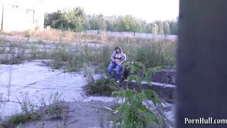bbw masturbating inside a outdoors place