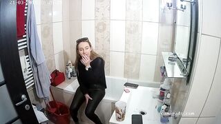 me and my girlfriend in our toilet at home