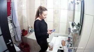 me and my girlfriend in our toilet at home