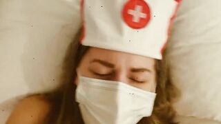 Young nurse sucks and fucks COVID patient