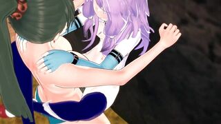 Fire Emblem Cartoon - Lyn Fucks Florina with a Strap-On by the