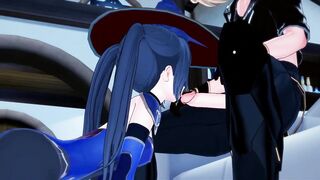 Genshin Impact - Mona Ride Aether's Dick, Lets him Cum Inside. 3D