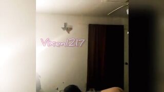 Vixen1217 spitroasted by hubby and huge african penis