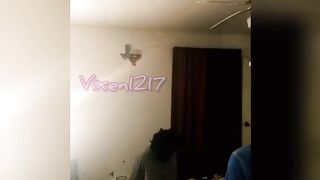 Vixen1217 spitroasted by hubby and huge african penis