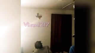 Vixen1217 spitroasted by hubby and huge african penis