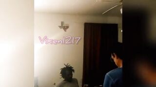 Vixen1217 spitroasted by hubby and huge african penis