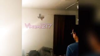 Vixen1217 spitroasted by hubby and huge african penis