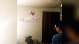 Vixen1217 spitroasted by hubby and huge african penis