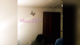 Vixen1217 spitroasted by hubby and huge african penis