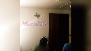 Vixen1217 spitroasted by hubby and huge african penis