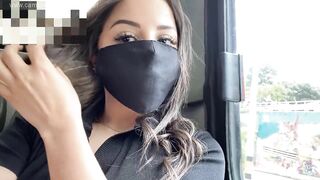 Having Fun a risky game in a public bus just because