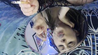 Smoking And Squirting Unshaved Pussy Into Heels