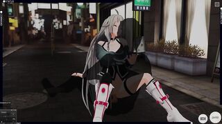 3D HENTAI Vocaloid IA Outdoors Screwed and Cum