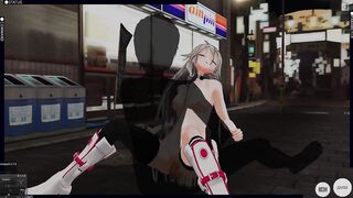 3D HENTAI Vocaloid IA Outdoors Screwed and Cum