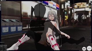 3D HENTAI Vocaloid IA Outdoors Screwed and Cum