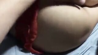 fetish lady gifs a blowjob in leather gloves