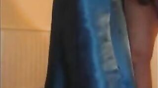 Long dress blue satin sex