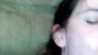White Slut Begs for Back Man's Cum