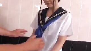 Japanese lovely college girl oiled and fucked by older man More at Elitejavhd.com