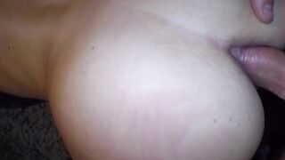 Dutch blonde babe loves being fucked in both holes and loves his cum on her