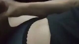 Feminine boy cums with his panties on