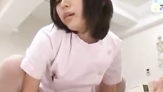 Japanese amazing teen nurse in lingerie wants to fuck her patient