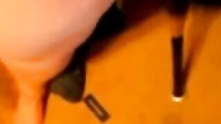 BBW Plays With a Bat Sex Toy on Webcam