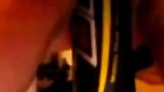 BBW Plays With a Bat Sex Toy on Webcam